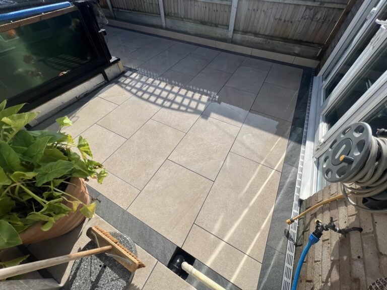 bradstone tatra porcelain patio dark grey border 17